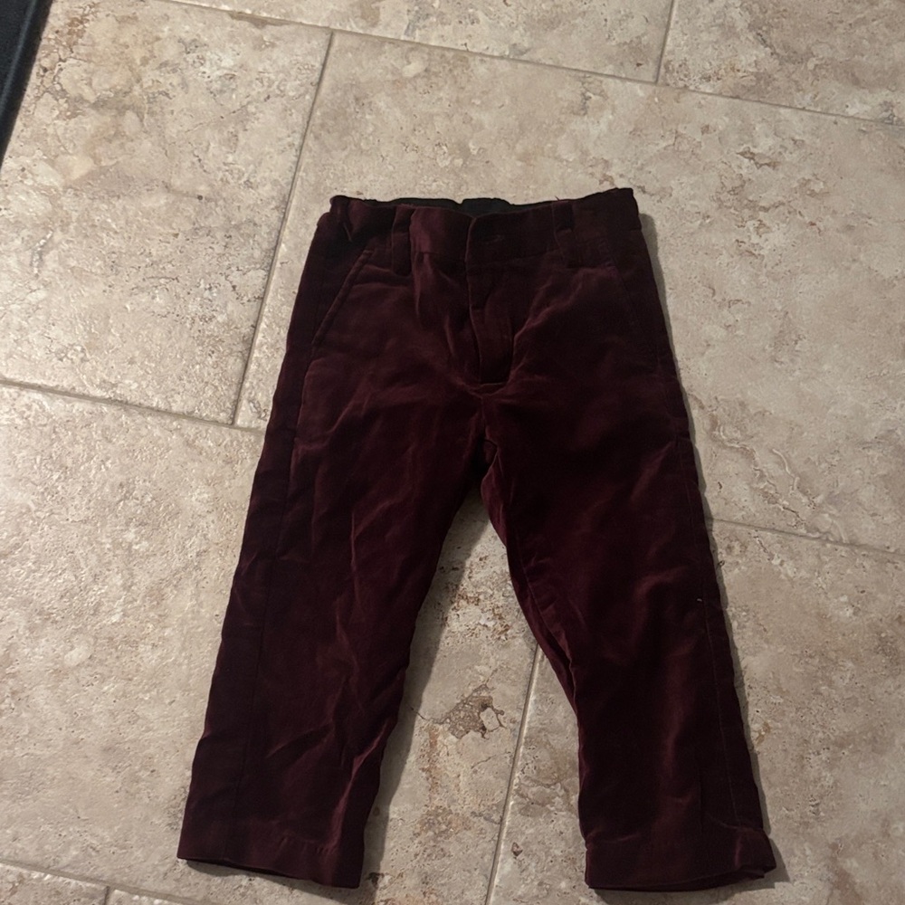 Janie and Jack 2T toddler Burgandy Corduroy Pants